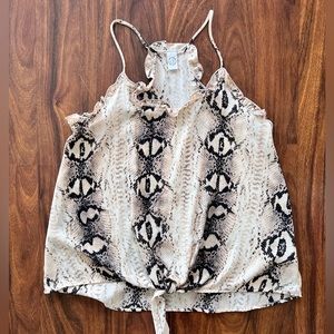 Snake skin print top